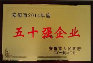 2014年度市50强企业